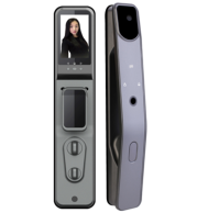 Tuya WiFi Smart Lock D1 with Cat's Eye Camera, Fingerprint, Password, Card, Mobile App Control, Mechanical Key, Aluminum Panel, Remote Unlock